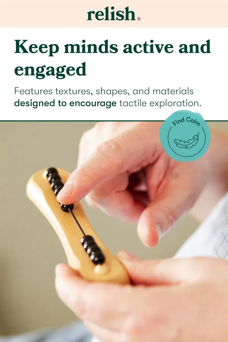 Relish - Fidget Toys, Fidget Widget Duopack Set di giocattoli in legno - Prodotti sensoriali per Alzheimer e demenza, attività per anziani/anziani