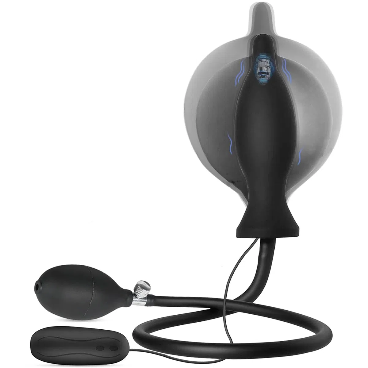 BDSMYEE Plug Anale Gonfiabile Dilatatore Anale Vibrante con 10 Frequenze di Vibrazione, Plug Anale in Silicone Massaggio Prostatico Giocattoli Sessuali Anali