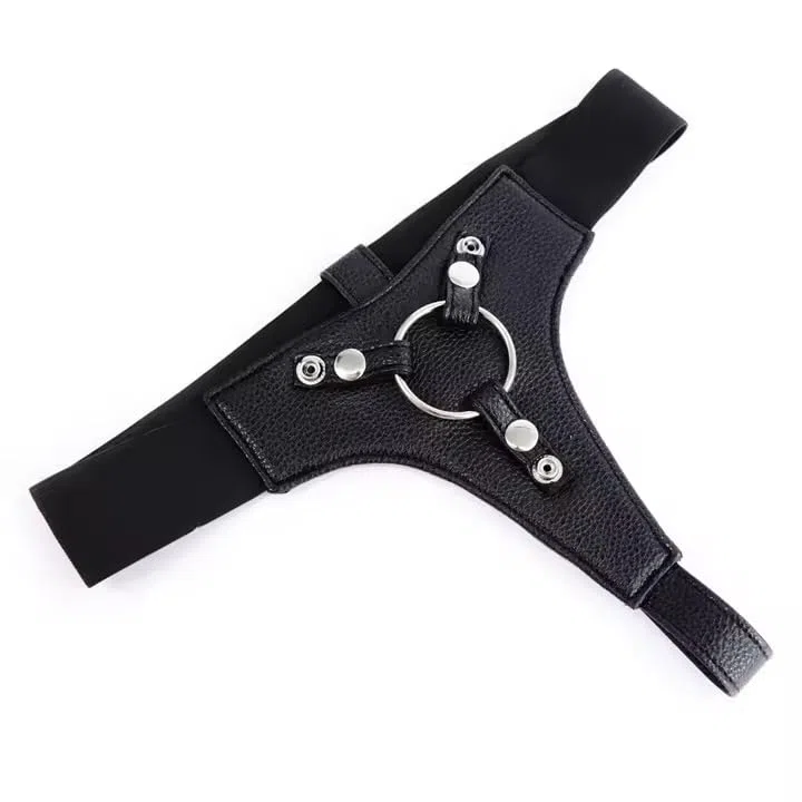 Cinta per Strap on, Cintura strap-on senza lacci, Imbracatura elastica per dildo, Mutanda per indossare pene finto. Solo cintura strapon.