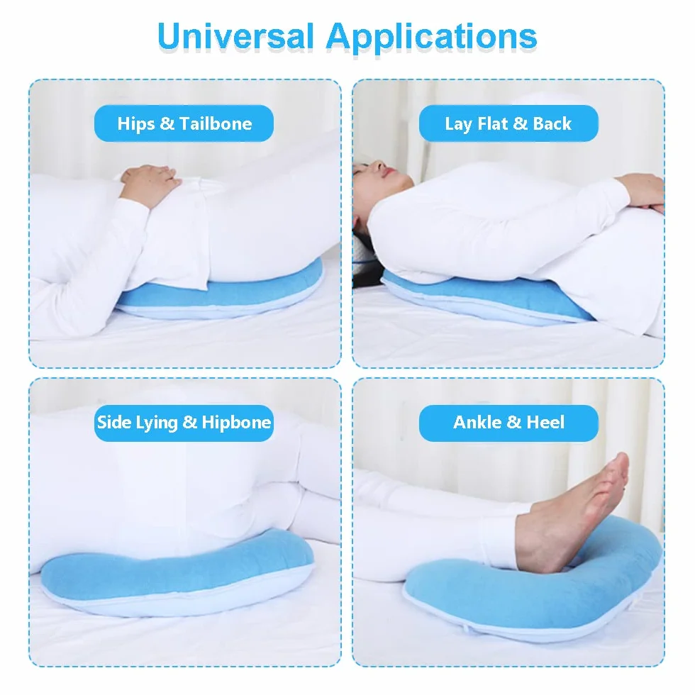 MESINURS Cuscino a ciambella, anti-decubito, cuscino per allattamento a pressione, per allattamento, per anziani, disabili, incinte (43,2 x 43,2 cm, quadrato)