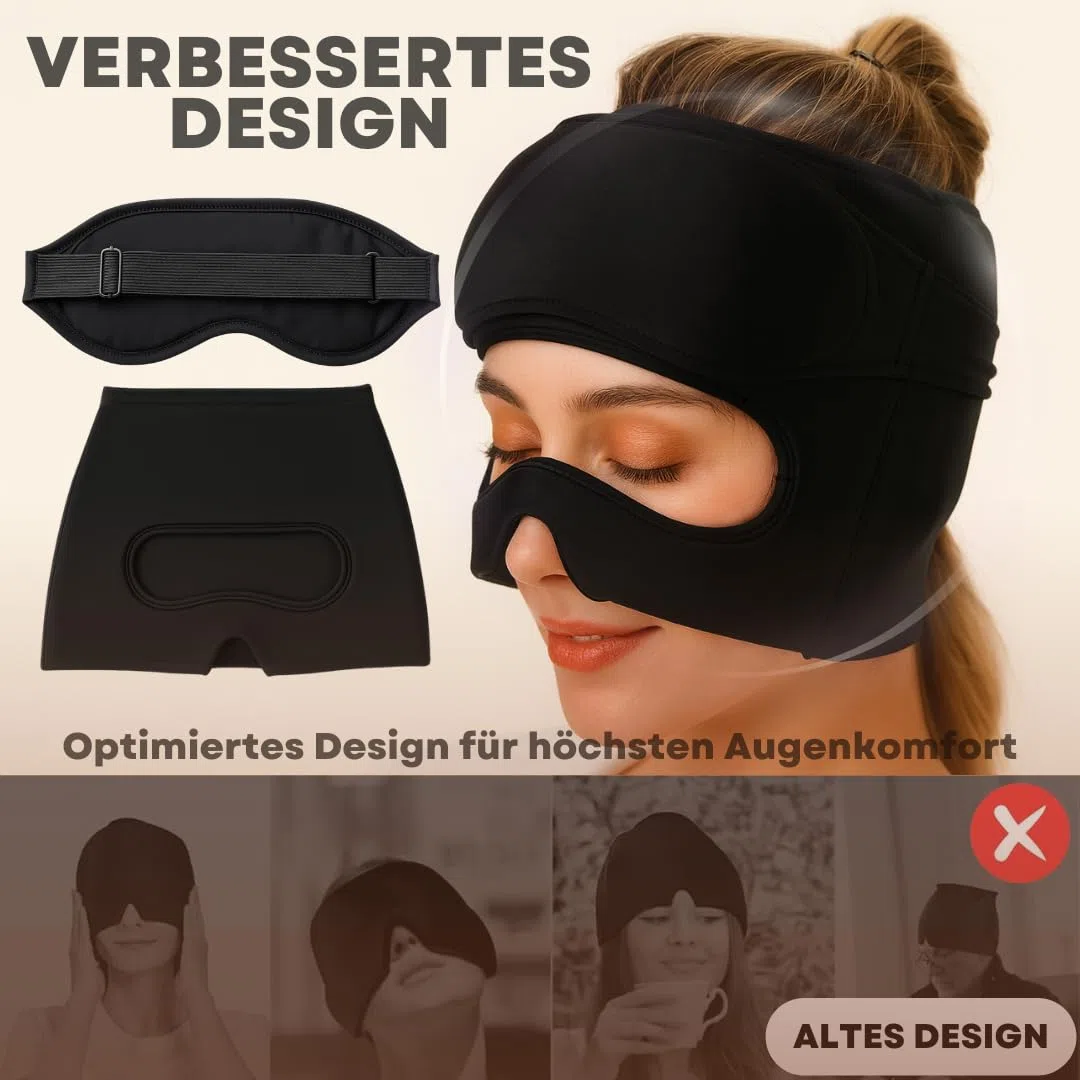 Cuffia Anti-Emicrania, Refrigerante e Riscaldante, Cappello Fascia con Gel per Testa e Occhi - Terapia Caldo/Freddo per Sollievo da Mal di Testa, Sinusite Cronica e Cervicale Ghiaccio gel