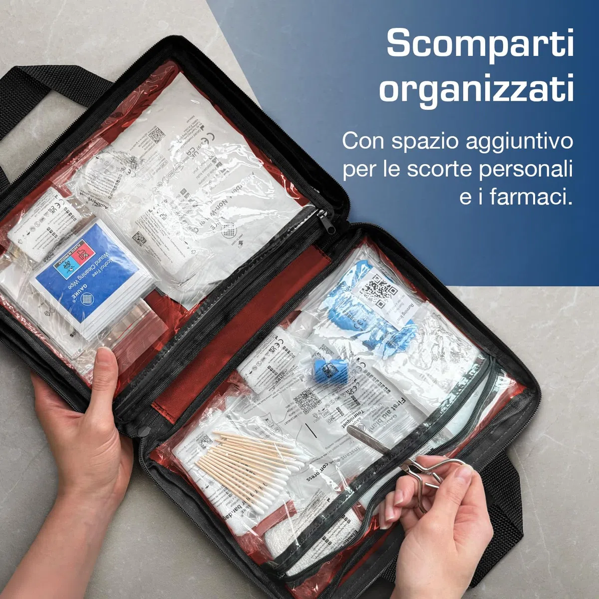 Active Era Kit di primo soccorso Premium 180 pezzi, con lavaggio oculare, 2 impacchi freddi (ghiaccio) e coperta di emergenza per auto, casa, ufficio, camper, lavoro e viaggi