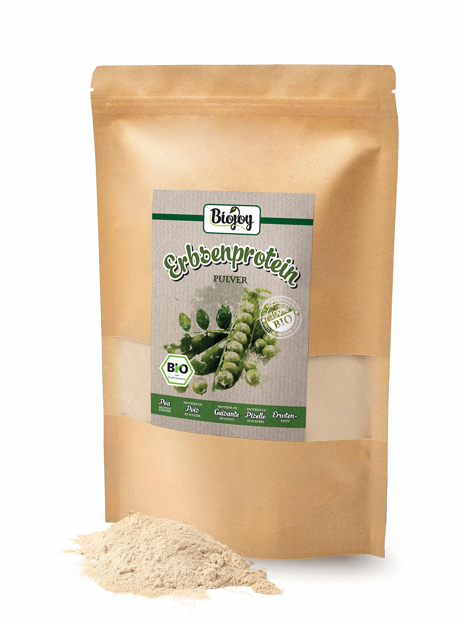 Biojoy Proteina di Piselli Biologiche (1 kg), senza additivi
