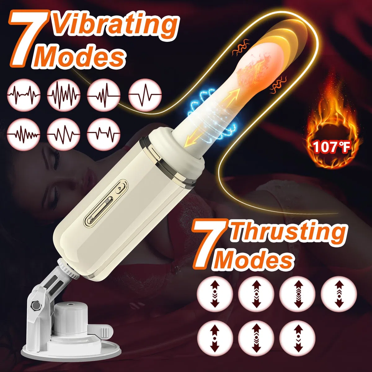Dildo Realistici Vibratore Portatile Sex Toys per Donne Uomini Coppie, Giocattolo Sessuale Dildo Anale in Silicone con 7 Vibrazioni 7 Spinte e Rotazioni, Vibratori Femminili Giocattoli per Donne