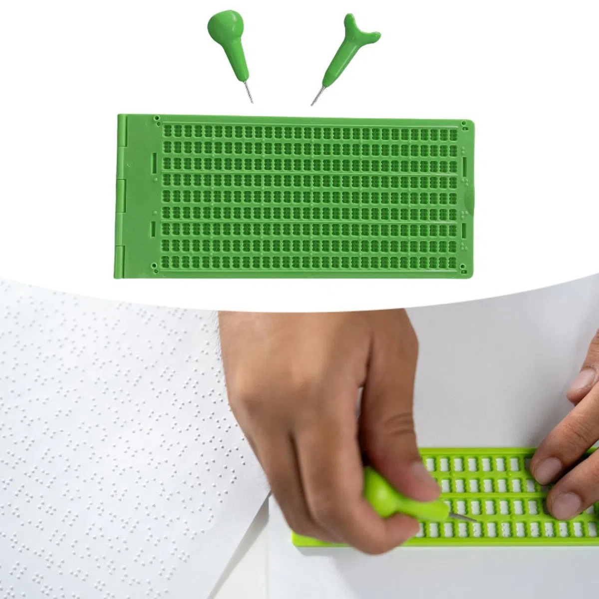 Lavagnetta per Scrittura Braille Lavagnetta Braille E Kit Stilo per Principianti a Casa E a Scuola