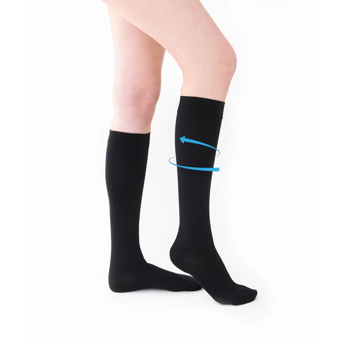 Dott. Piazza Gambaletti Terapeutici a compressione graduata in Microfibra Soft - Classe I - CL1- K1- Punta chiusa (Nero, XXXLARGE REGULAR)