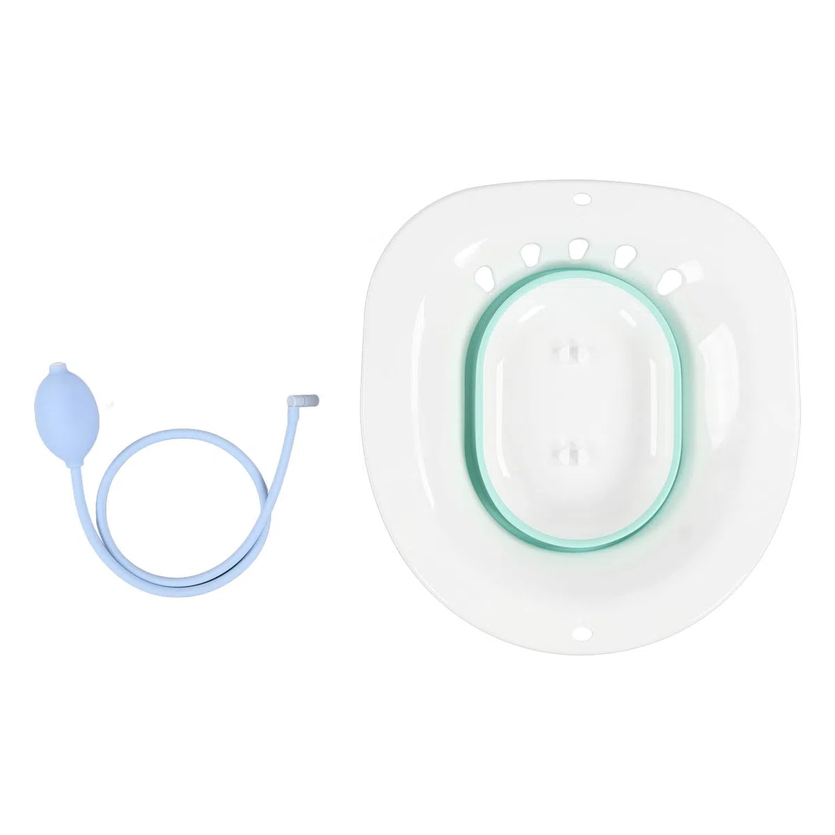 Sitz Bath per Sedile del Water, WC Dopo il Parto Squat Riduce il Dolore A Prova di Fuoriuscita di Acqua Massaggio Sitz Bath Pieghevole con Sciacquone(Verde)