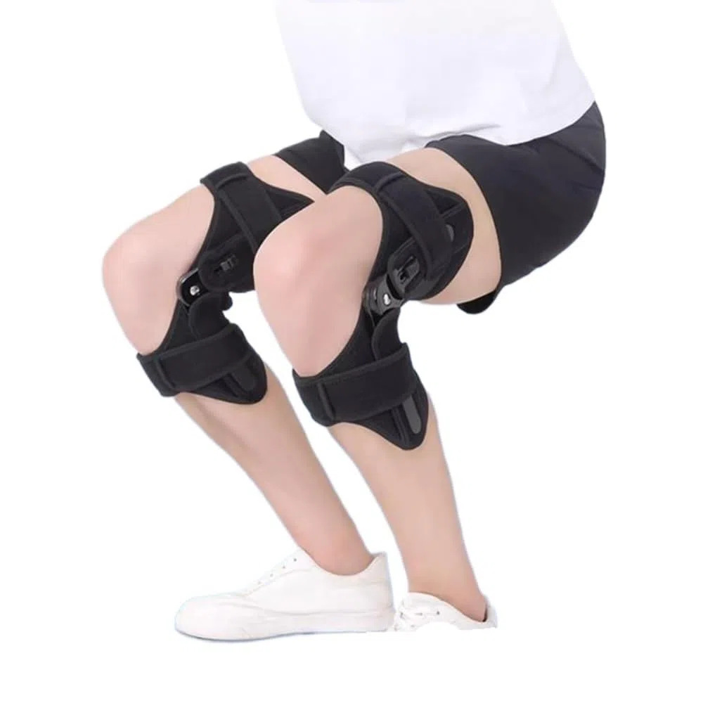 Supporto for ginocchio Exoskeleton Booster - Protezione articolare for corsa e camminata negli anziani(Black,L(60-80KG))