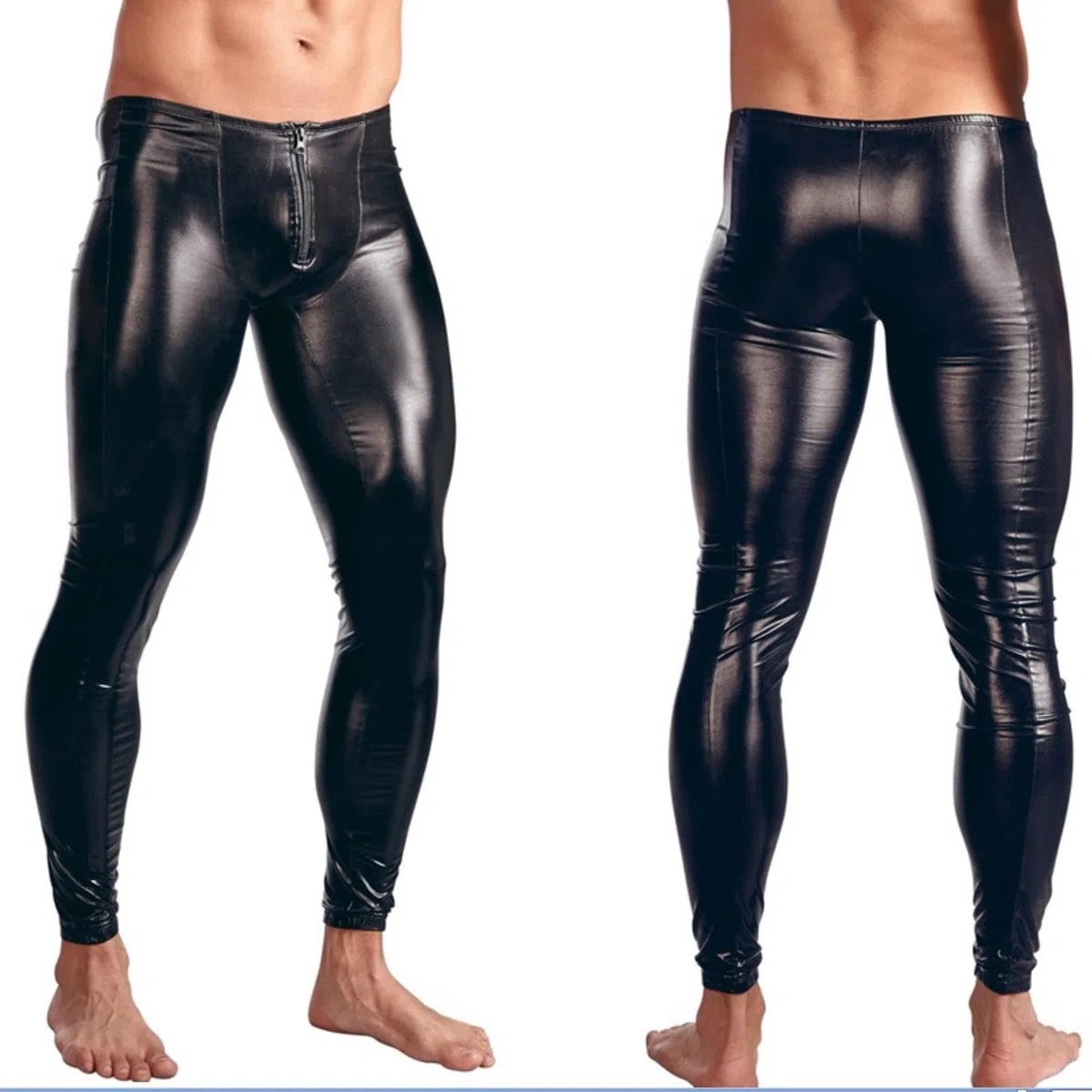 VOIV Uomini Latex Ecopelle PVC Sexy Club Dance Wear Uomo Leggings Pantaloni Stage Performance