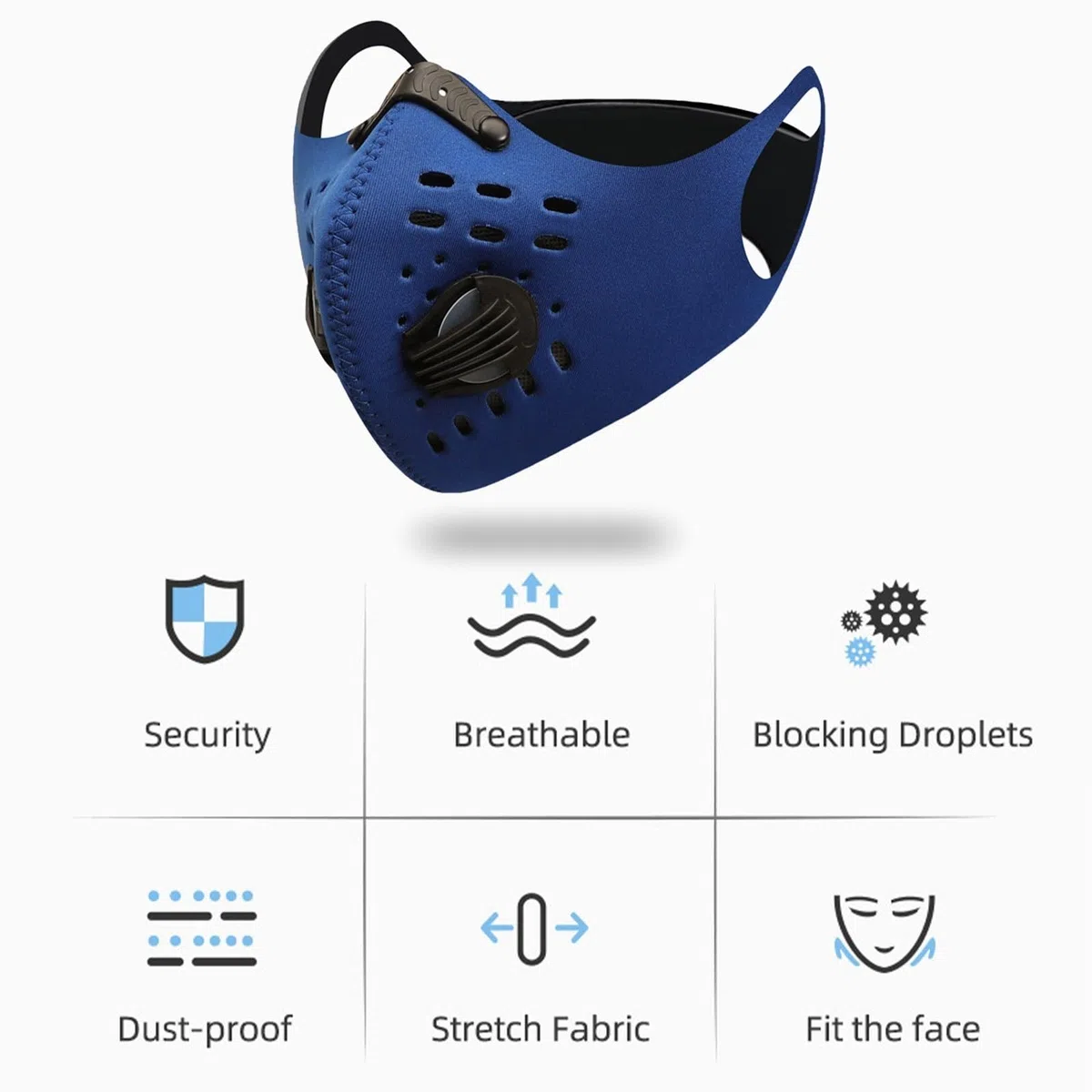 Face Bocca Copre Mezza Maschera Sportiva Con Filtro Riutilizzabile Pisiqi Copertura Mezzi Sport