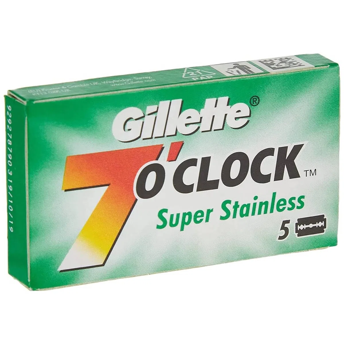100 Lamette da Barba Gillette 7 o' Clock Super Stainless