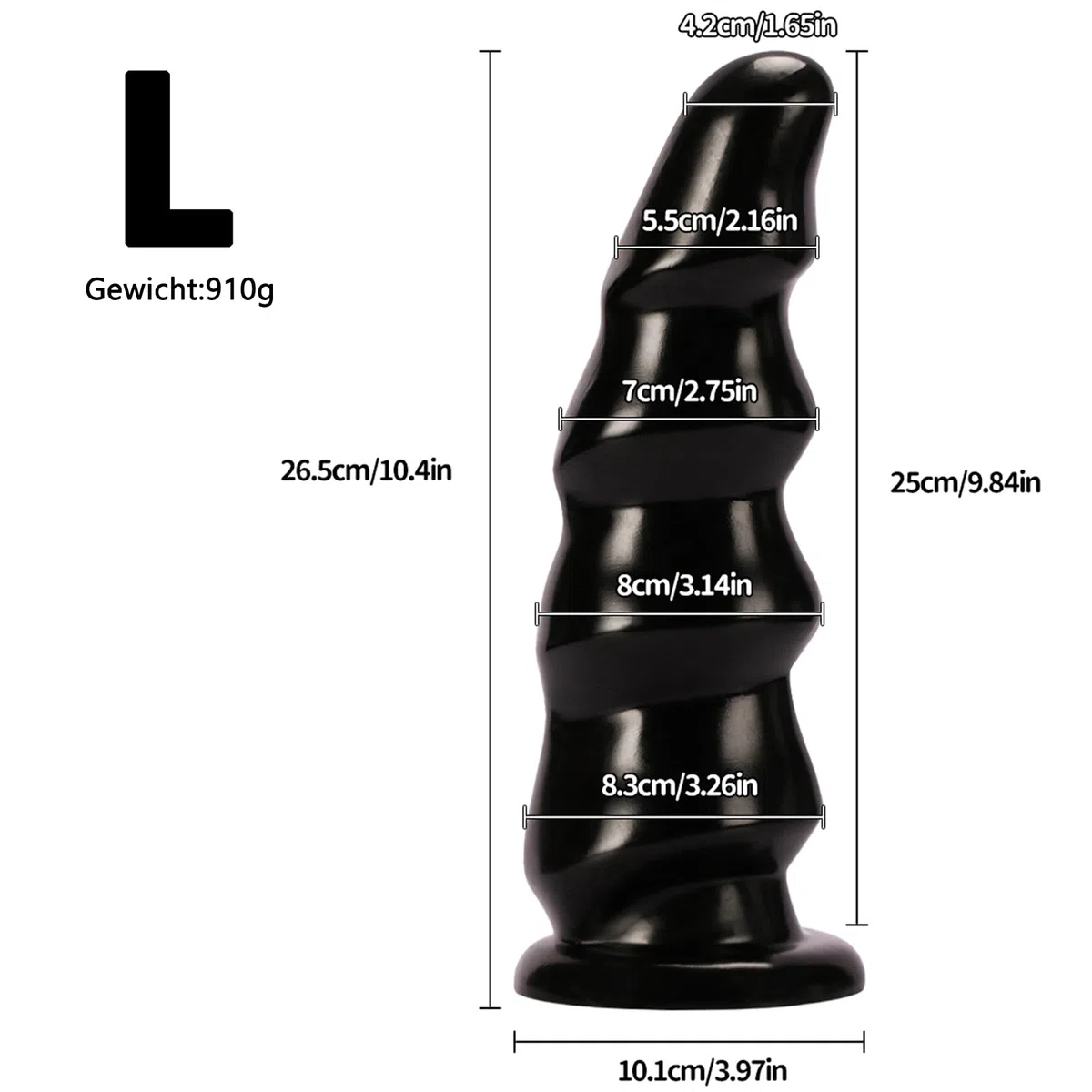 BDSMAGE Grande Dildo Anale Perle anali con Ventosa, Giocattolo Sessuale Dilatatore Anale per Donne e Uomini, Masturbatore Sex Toy Butt Plug giocattoli anali (L)