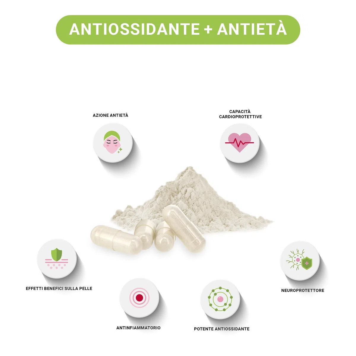 Trans-Resveratrolo * 60 capsule vegetali * Antiossidante altamente assimilabile * Anti-invecchiamento + Neuroprotettore *