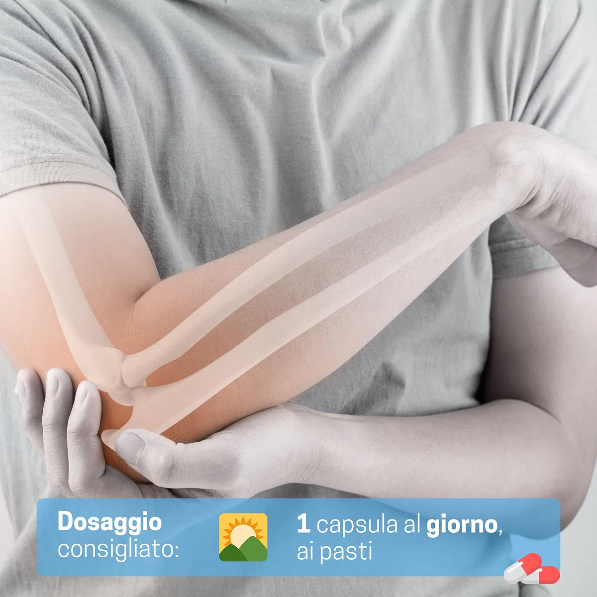 Fitoben | Kd Osteo Integratore Alimentare 100% di Origine Naturale con Vitamine D3 e K2, Boro ed Equiseto per Ossa Fragili, 50 Capsule Vegetali