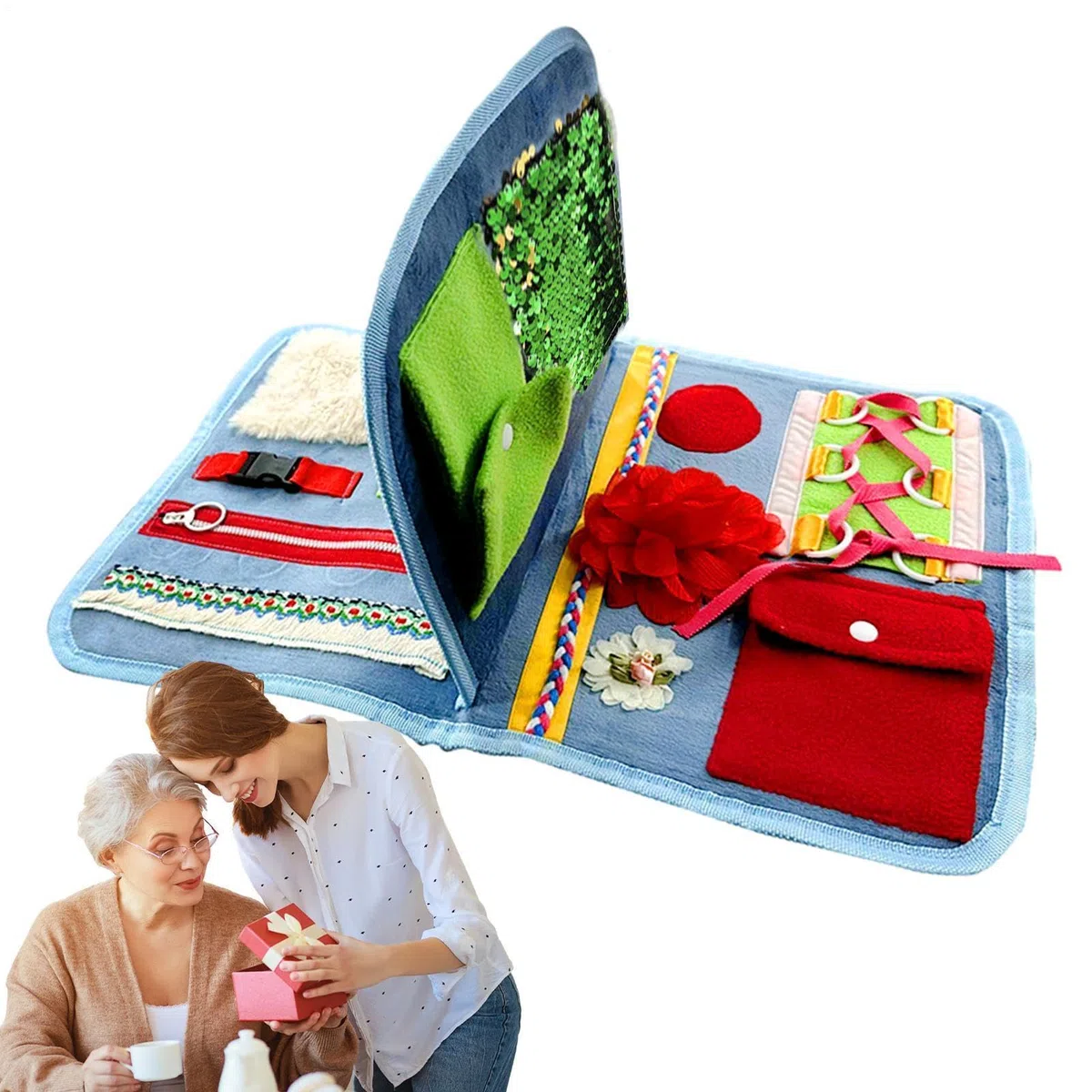 Copertina Per Le Persone Con Demenza - Tappeti Di Attività Sensoriale, Assistenza Alla Demenza, Copertura Calmante Per Le Persone Autistiche, Rilassando Il Libro Di Alzheimer, Toy Therapeut