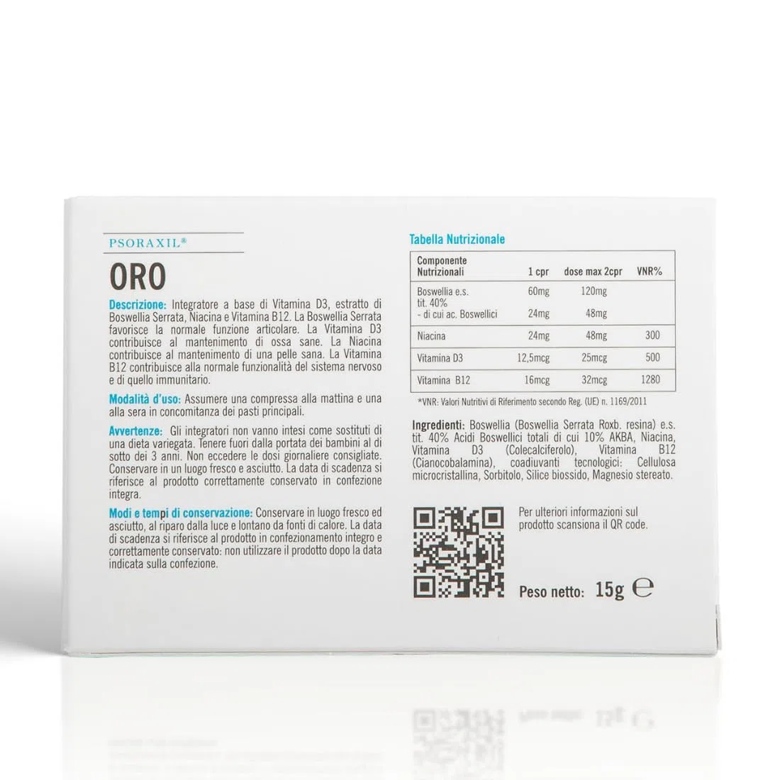 PSORAXIL ORO - Integratore per la Psoriasi, per il Benessere della Pelle e Mucose, Infiammazioni e Alterazioni Cutanee, Dona Protezione Osteo-Articolare, Made in Italy, Confezione da 30 Compresse