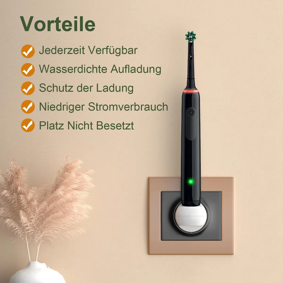 Newding Stazione di ricarica per spazzolini da denti, compatibile con Braun Oral-B iO6 iO5 iO4 iO3 iO2 (non iO7 iO8 iO9) Pro 3 3900 3500 3000Vitality Pro, Genius X, bambini, caricabatterie wireless