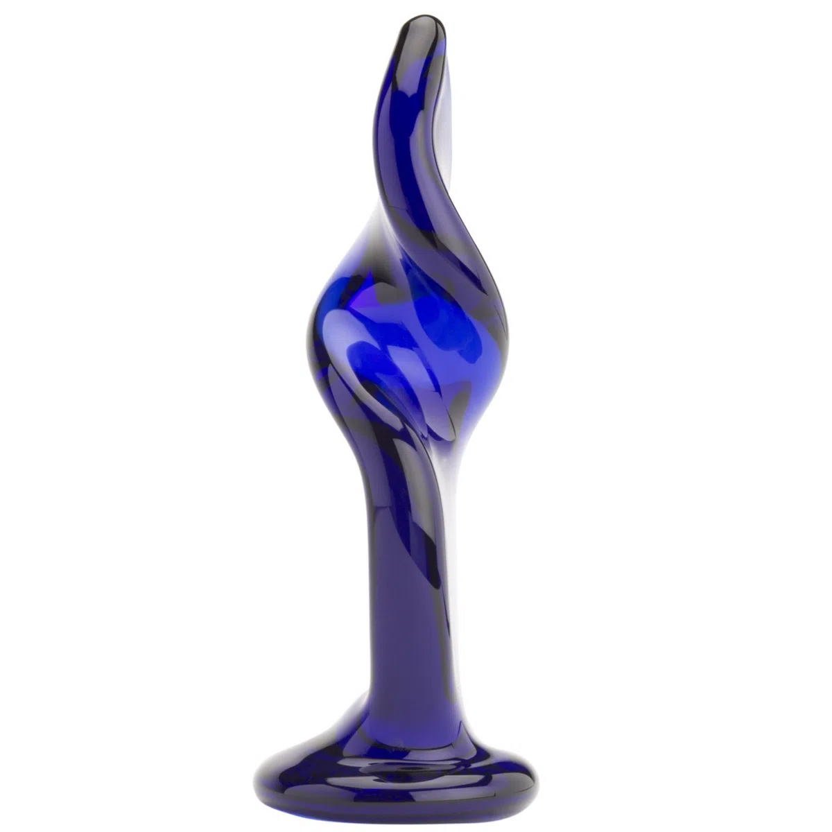 GLASSVIBRATIONS - Dildo di vetro - Blauer Korkenzieher
