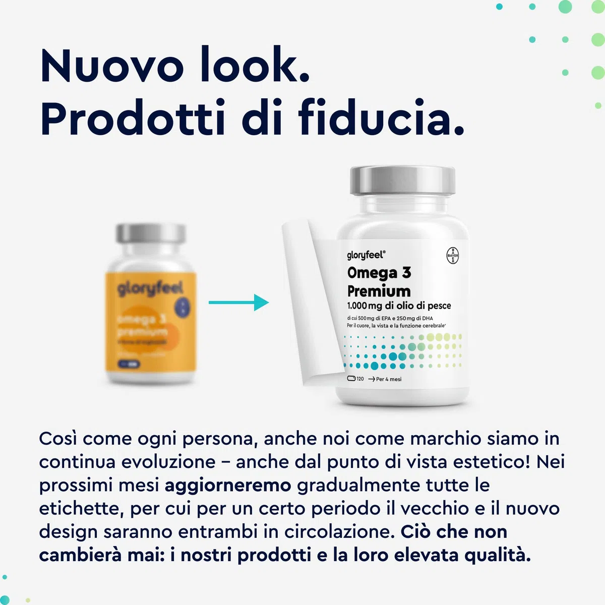 Omega 3 Olio di Pesce, 1000mg di Omega 3 500 mg EPA + 250 mg DHA, Integratore Olio di Pesce Omega 3 Capsule, 120 Capsule, Omega3 Fish Oil, Cuore & Cervello Sani, Testato in Laboratorio