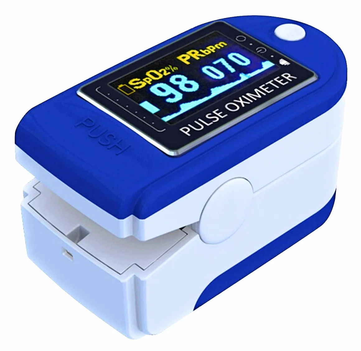 SATURIMETRO DA DITO, PULSOSSIMETRO PROFESSIONALE OSSIMETRO SPO2 E CARDIOFREQUENZIOMETRO CON DISPLAY LCD PER MISURAZIONE SATURAZIONE OSSIGENO NEL SANGUE E FREQUENZA DEL POLSO