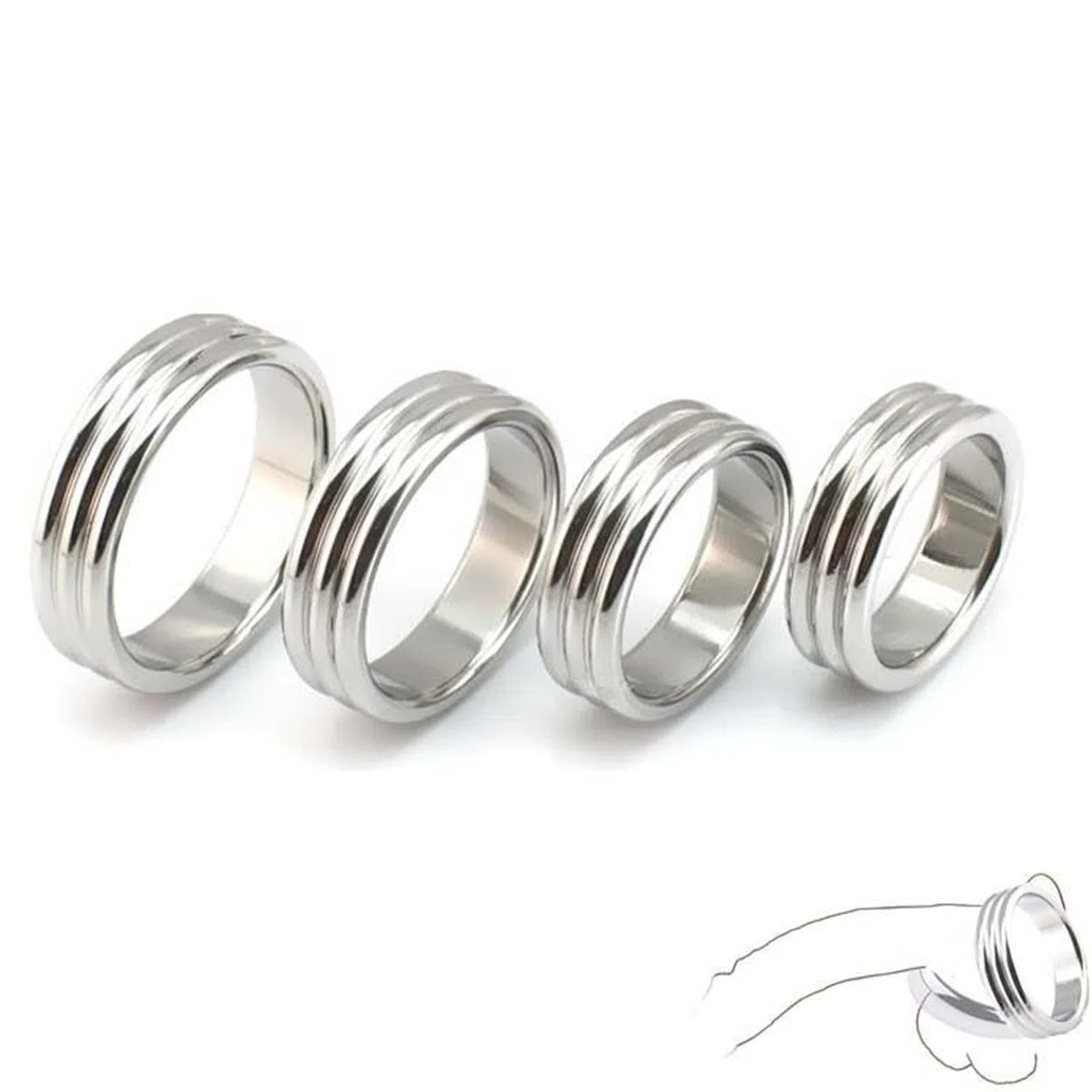 Anello for Testicoli In Acciaio Inossidabile Da Uomo for Pene In Metallo for Glande for In Gioielli Intimi Erotici Bondage