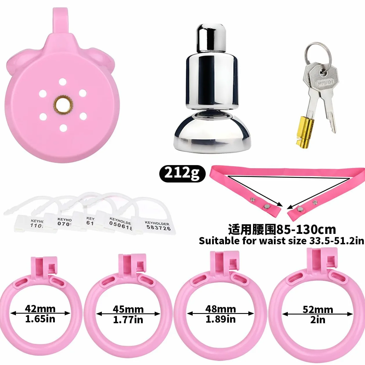 Mini gabbia fitness da uomo in resina con cintura di sostegno - traspirante e confortevole - 4 colori A305 (Rosa, Cintura di assistenza)