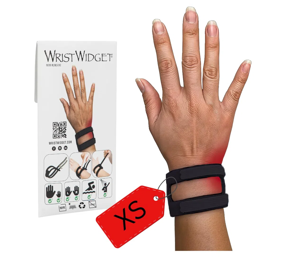 WristWidget XS - Tutore da polso per crepe TFCC per polsi più piccoli sinistro e destro, supporto per carichi pesanti, esercizio fisico