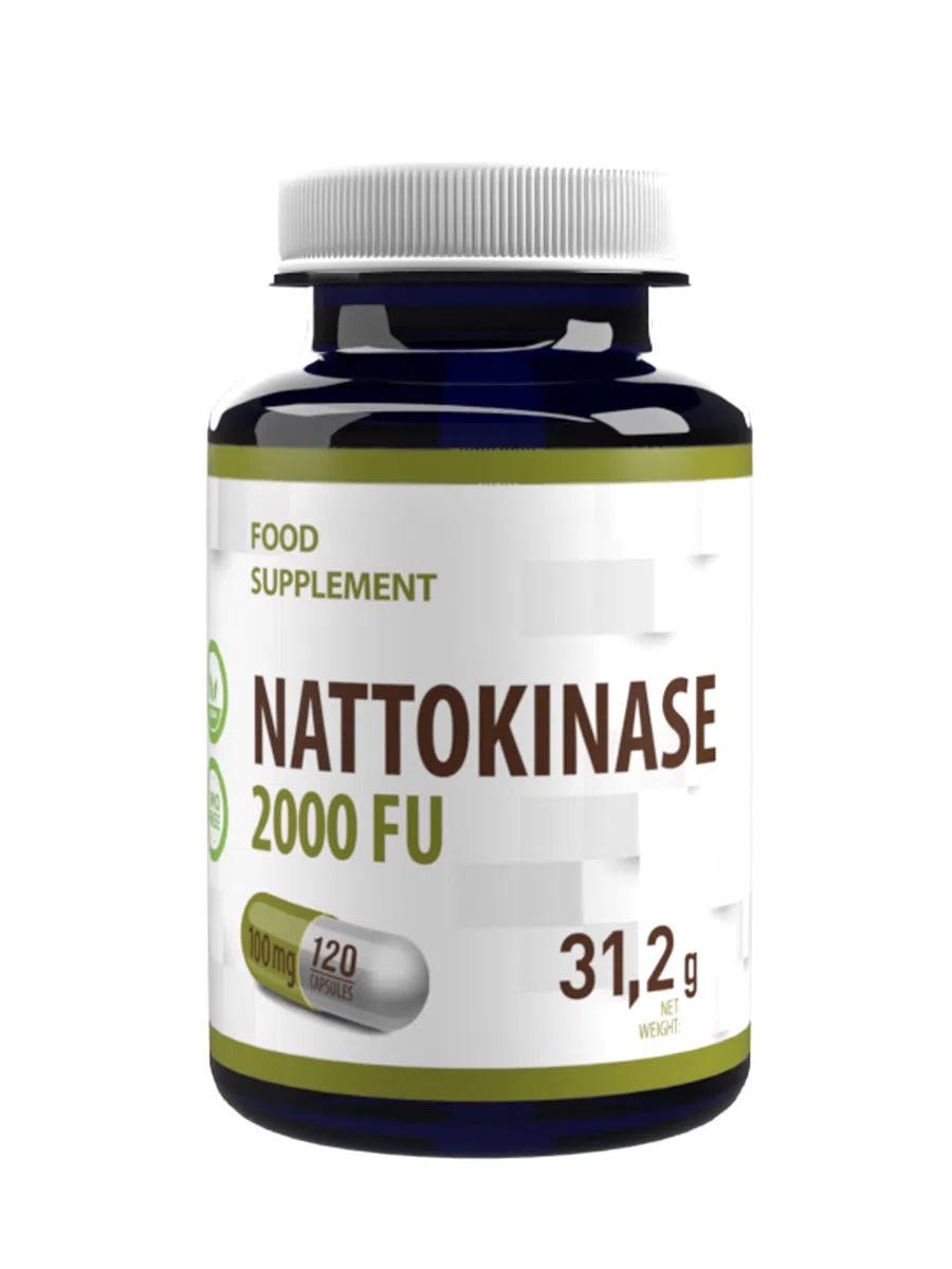 Hepatica Nattokinase | 100 mg | 20.000 FU/g | 120 capsule vegane | Nattochinasi | GMP & Testato da Laboratorio Indipendente