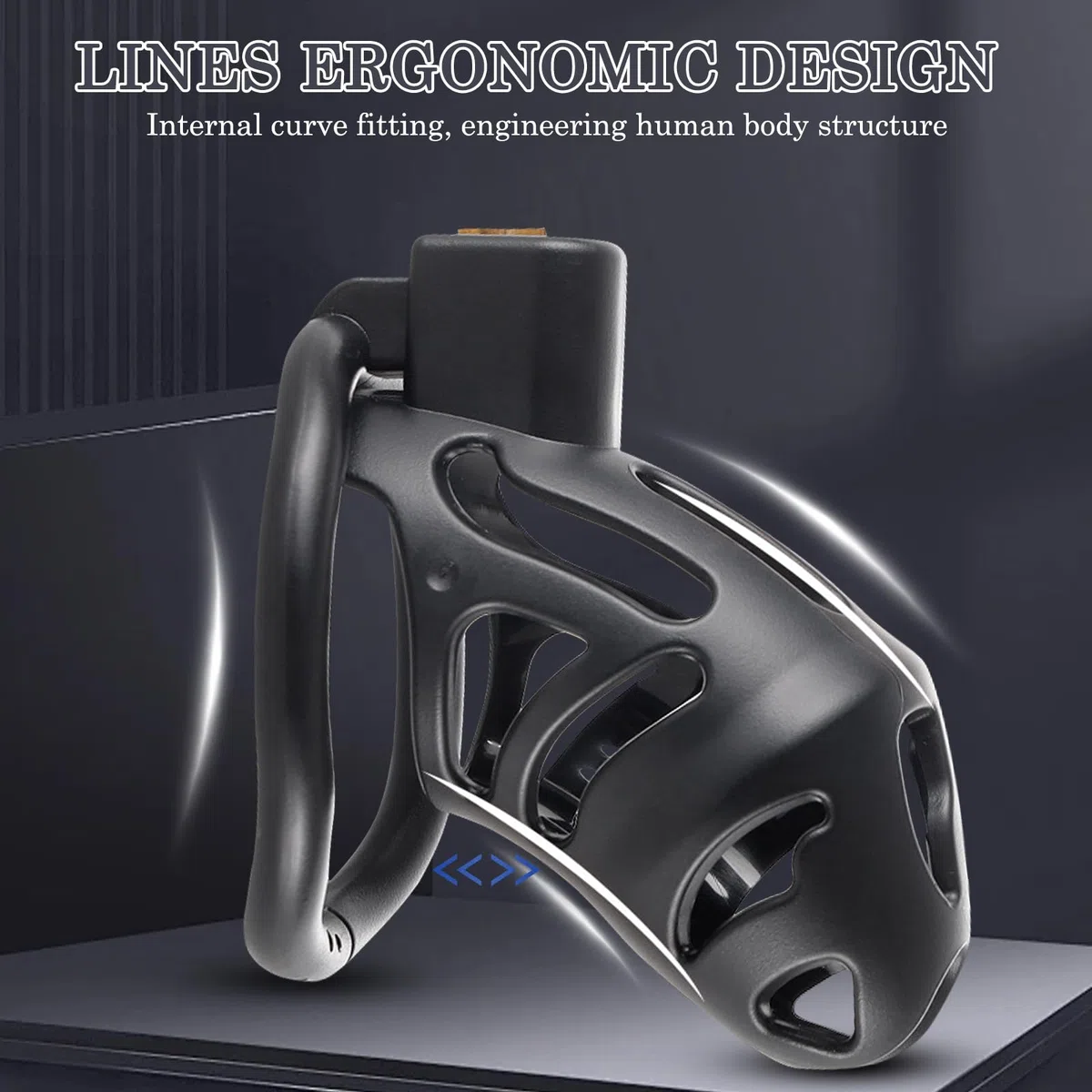 BDSMJOY Chastity cage con 3 Anelli per il Pene Rimovibili, Gabbia pene per uomo, Design ergonomico uomo pene Cock cage, Comodo da indossare, buona traspirabilità