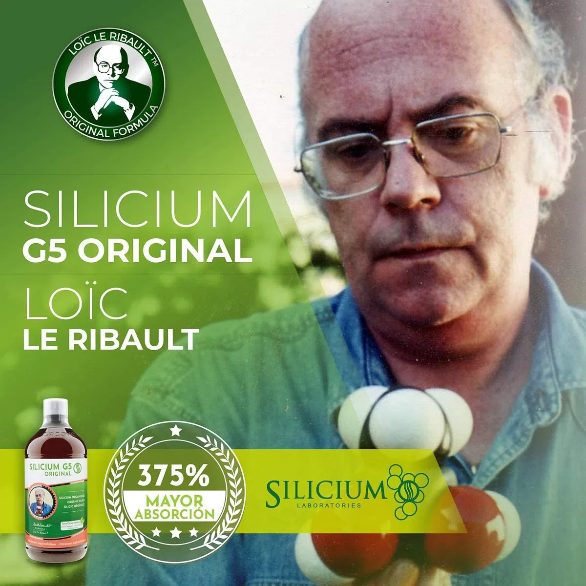 Silicium G5 ORIGINAL | Liquid Silicon bebible | Aumenta la produzione di collagene | Supplemento ideale per la pelle, capelli e unghie, muscoli, ossa e articolazioni
