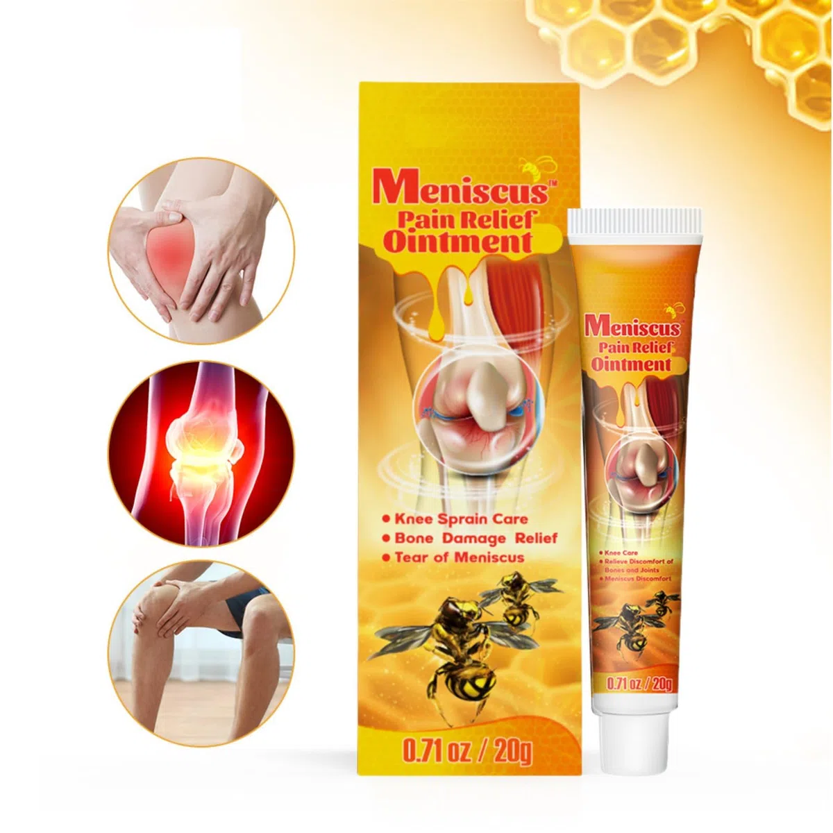 Nuova Zelanda Gel per al Veleno d'Api,Bee Venom Crema,Crema per trattamento articolare,Meniscus Pain Relief Ointment,sollievo dal dolore, dolore al collo e dolori alle spalle (5)