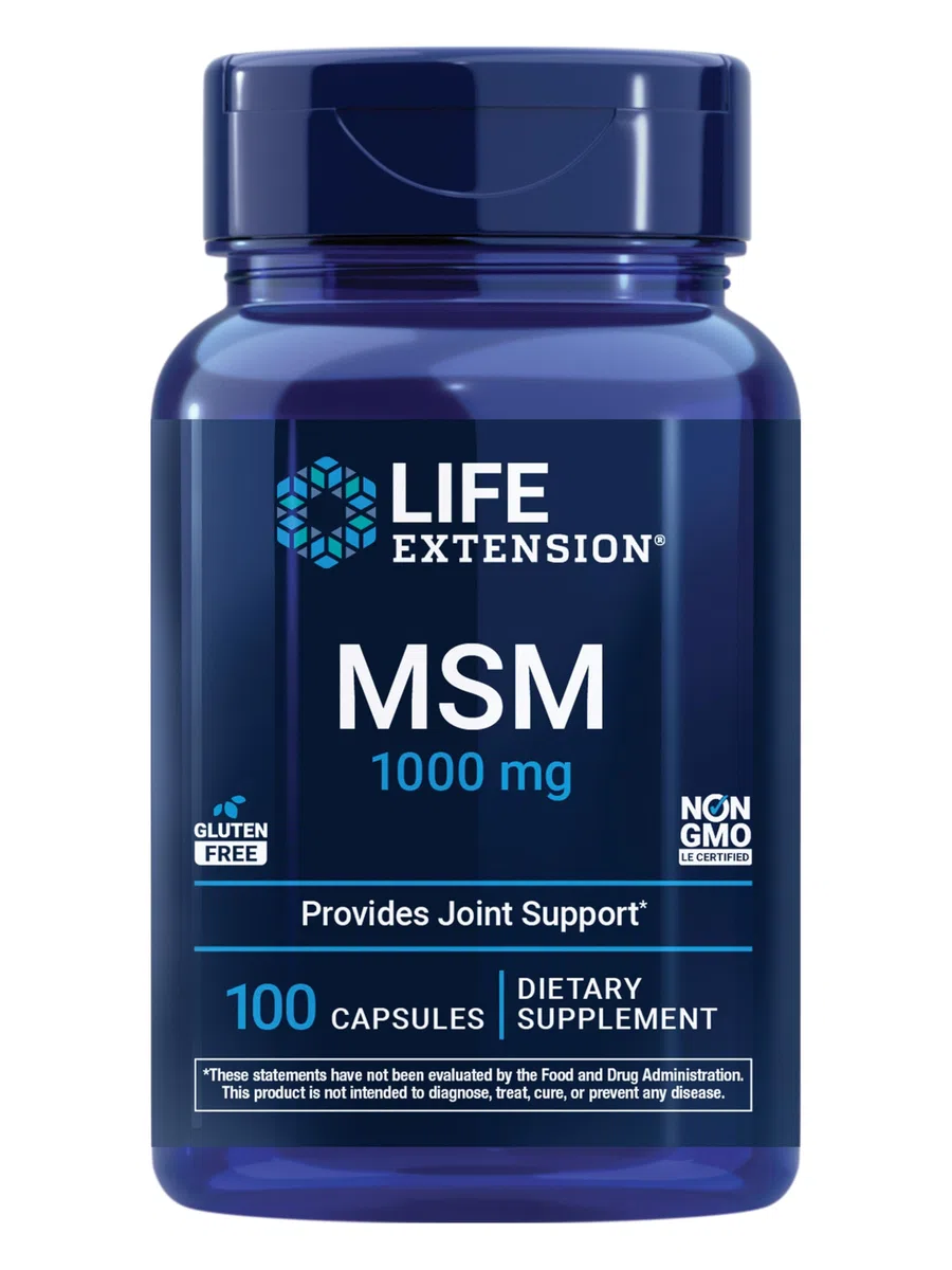 Life Extension, MSM 1000 mg, 100 capsule
