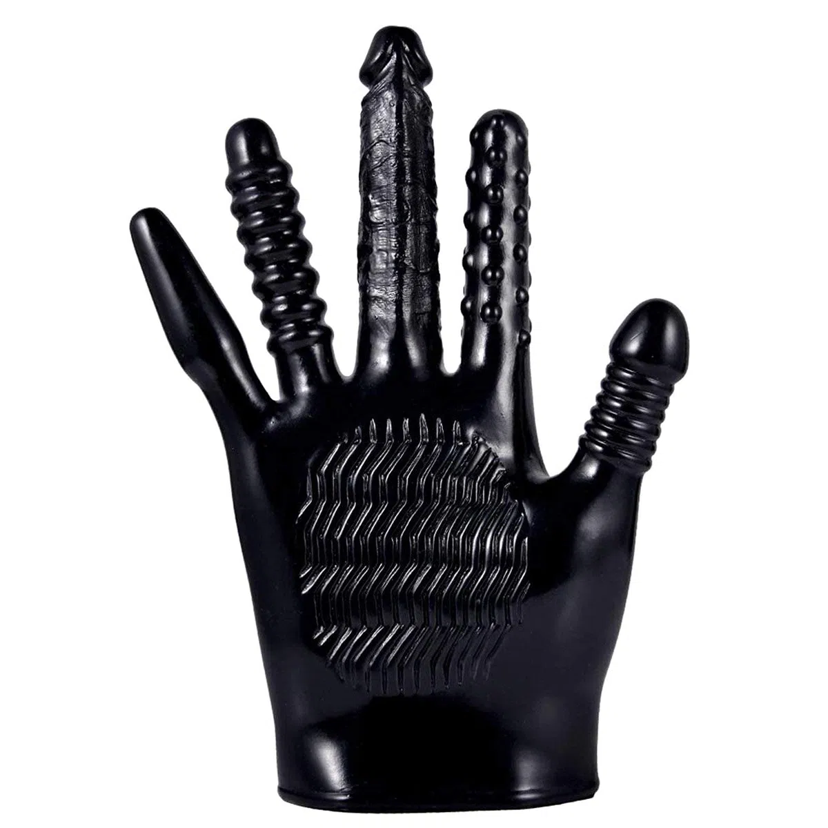 Sex Massage Handschuhe Finger Handschuhe Massagegeräte Vibrationshandschuhe G-Punkt Stimulator 5 Arten Von Gerippten Künstlichen Penis Flirten Masturbation Spielzeug Massage-Handschuh
