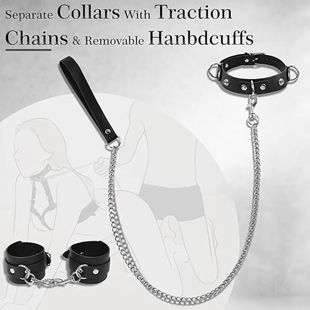 Giocattoli sessuali BDSM Bondage per coppie, set di manette per il seno Sex Bondage, imbracatura per il seno da A a D, giocattoli BDSM estremi per donne, manette, collare, catena di trazione