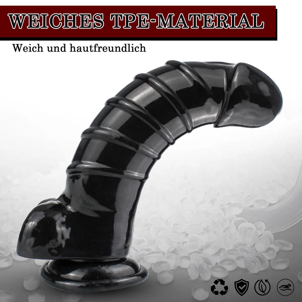 BDSMYEE dildo gigante dildo mostruoso anale con ventosa giocattolo sessuale erotico per donne giocattolo sessuale da solista per donne estremamente duro (L)