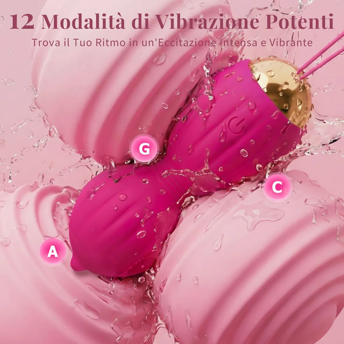 FIDECH - Set di 5 sfere dell'amore senza fili, con telecomando, per allenare la muscolatura vaginale, per coppie