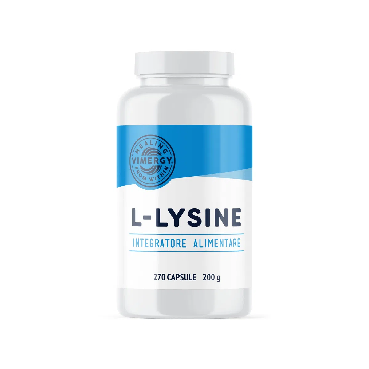 Vimergy L-Lysine 500 mg L-Lisina in Capsule, 270 Dosi – Amminoacido Essenziale – Capsula Vegana Senza Gelificanti - Senza OGM, Senza Glutine, Senza Gelatina, Kosher