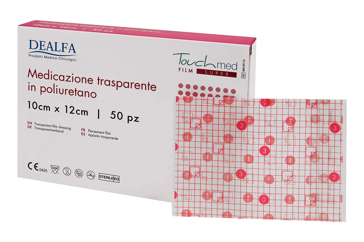 TOUCHMED Medicazione Adesiva Sterile in Film di Poliuretano - 10x12 cm - Trasparente e Impermeabile - Protezione Avanzata per la Pelle - Monouso - Confezione da 50 Pezzi