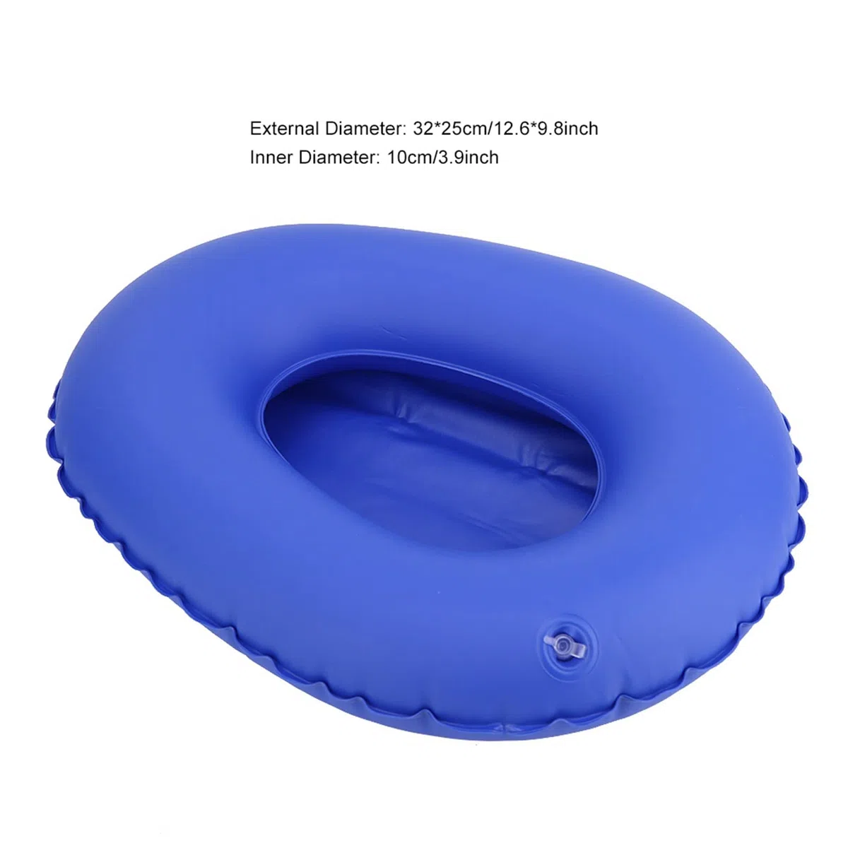 Padella Gonfiabile da Letto per Anziani Allettati, Lavabile Portatile Gonfiabile con pompa a mano, blu PU Materiale, Paralisi Ustioni Fratture Letto Uso