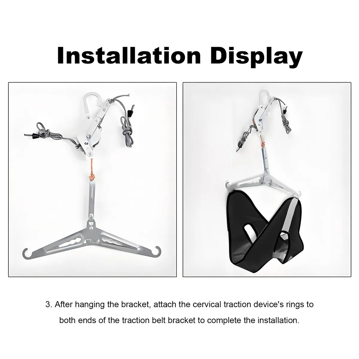 Dispositivo di trazione cervicale professionale con dinamometro, regolabile, sistema di bloccaggio automatico (senza pesi), allevia il dolore, portatile, per uso domestico e in viaggio
