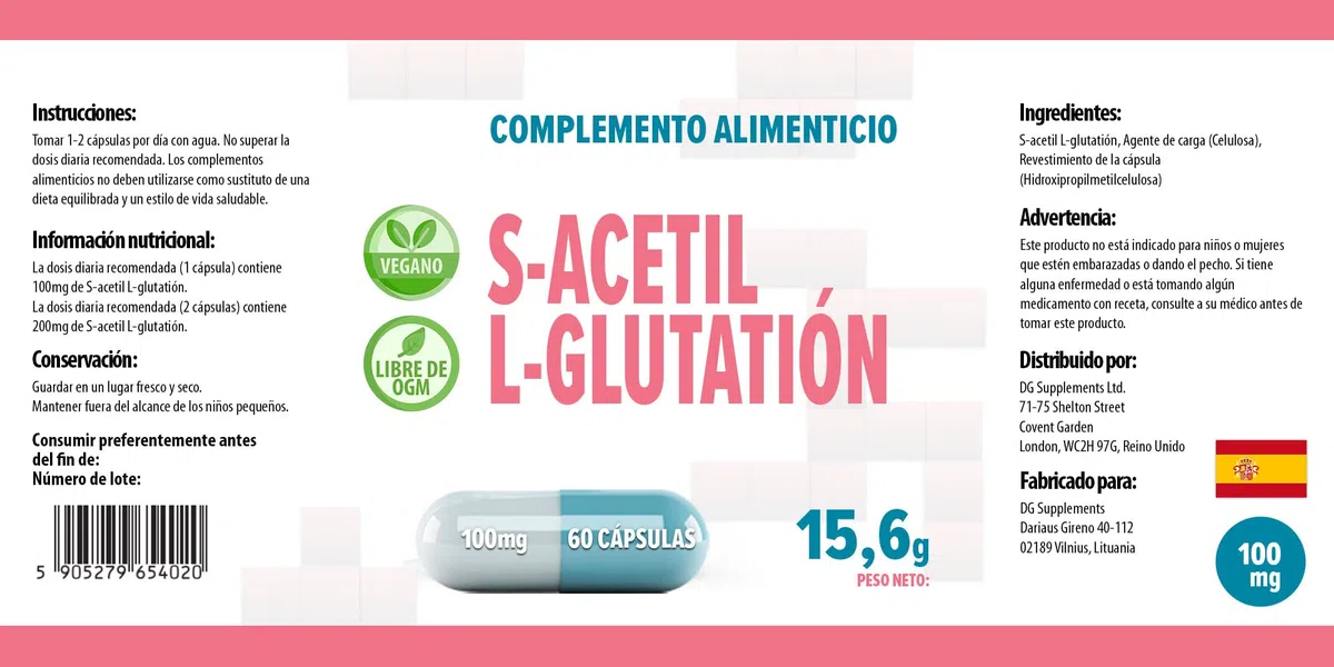Hepatica S-Acetil-Glutatione | 100 mg | Alto dosaggio, principio attivo unico | 60 capsule vegane | scorta per 2 mesi | GMP & Testato da Laboratorio Indipendente