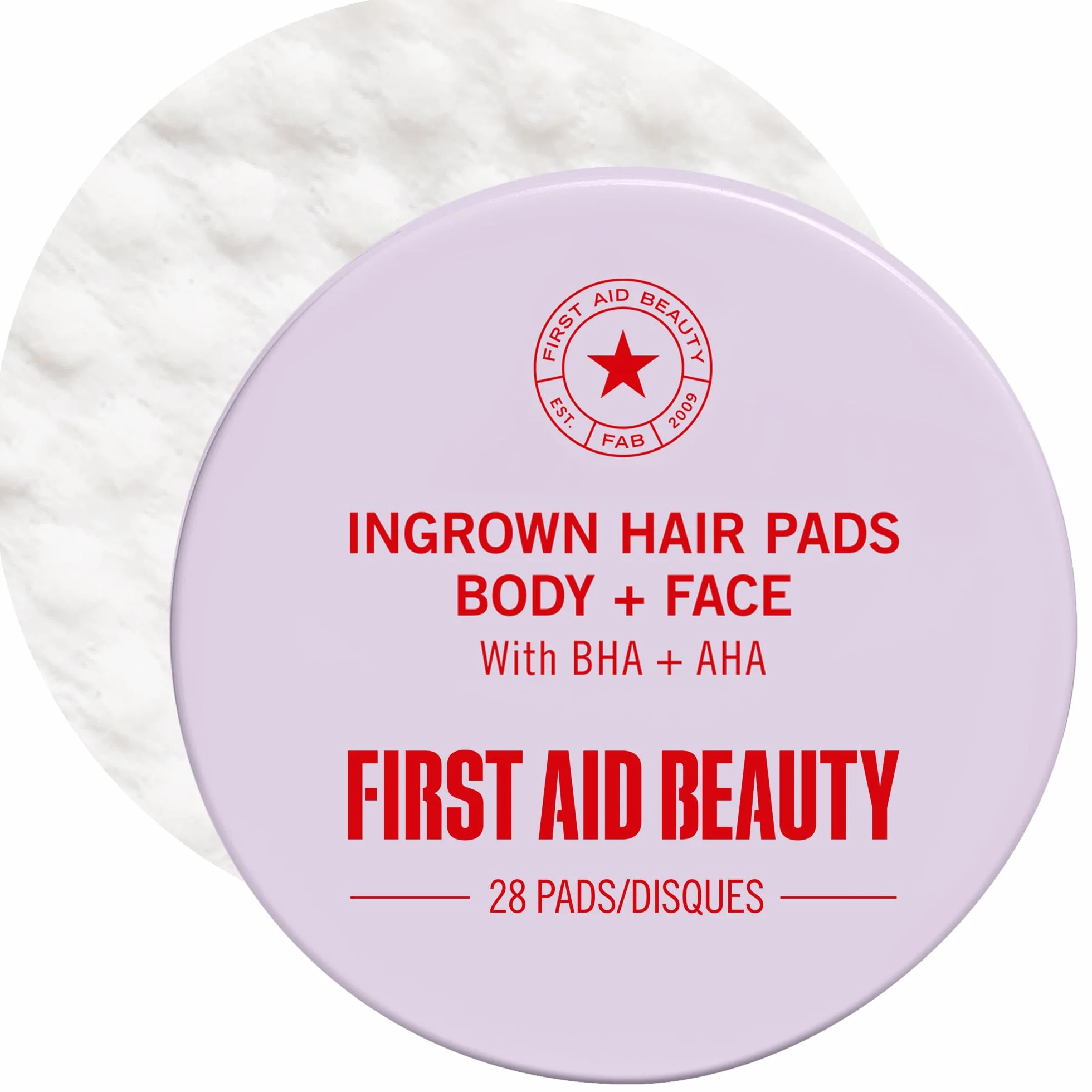 First Aid Beauty Cuscinetti incarniti con BHA e AHA - Trattamento quotidiano - Allevia le ustioni da rasoio, previene i peli incarniti e lenisce le irritazioni - 28 tamponi