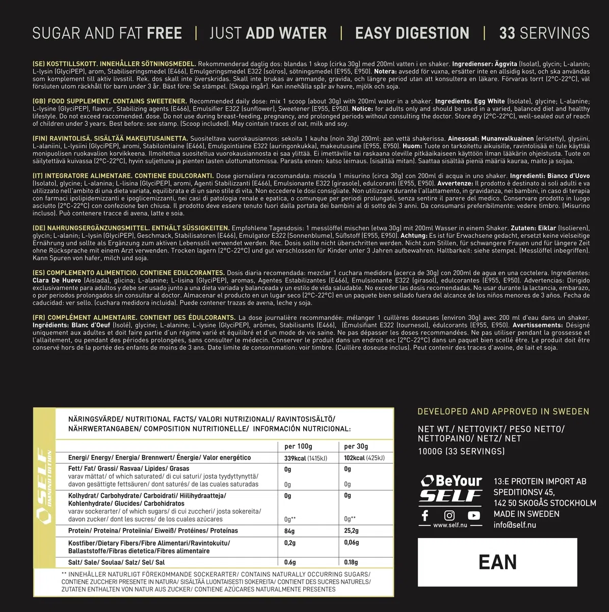 Isolate Egg:Pro 1 kg Vaniglia