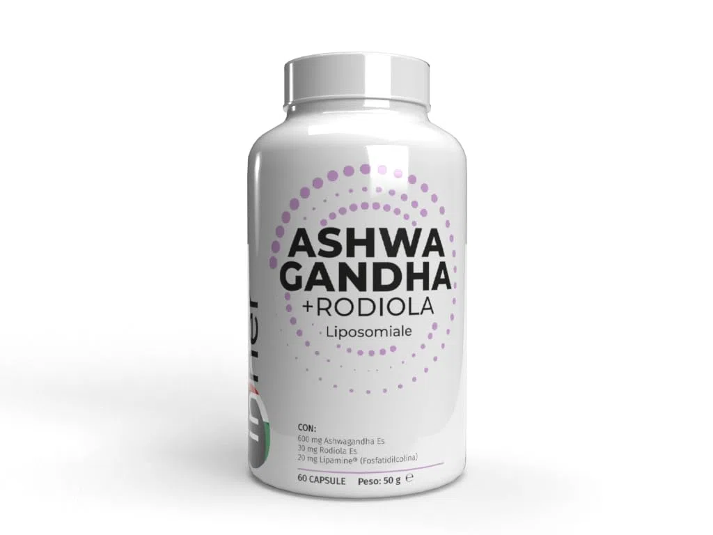 Inner Ashwagandha + Rodiola Liposomiale 60 cps - Formula ad alta biodisponibilità con azione tonico‑adattogena per stress, concentrazione e recupero fisico