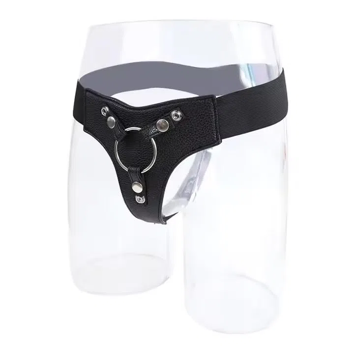 Cinta per Strap on, Cintura strap-on senza lacci, Imbracatura elastica per dildo, Mutanda per indossare pene finto. Solo cintura strapon.