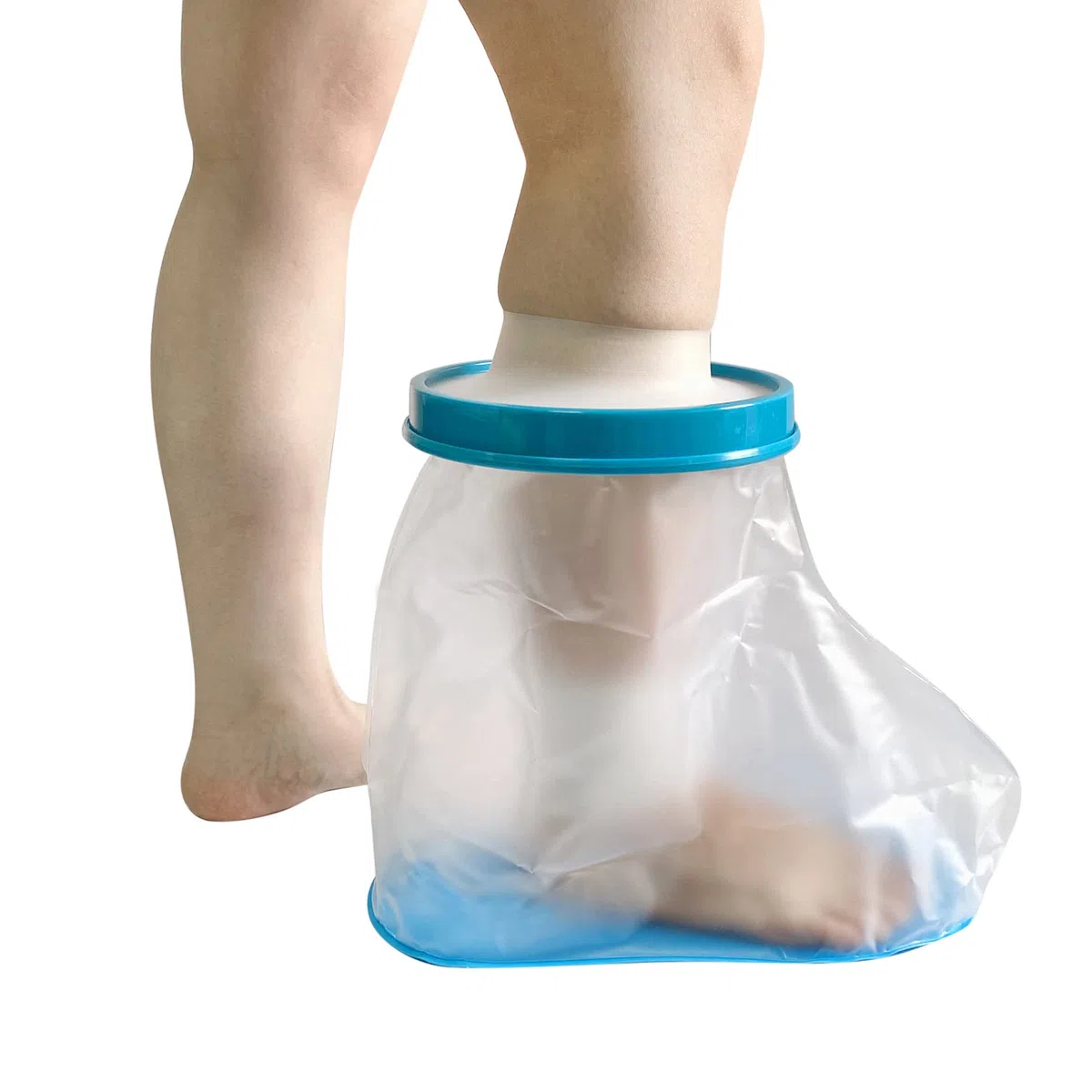 Copripiede antiscivolo impermeabile per bagno doccia, protezione per piedi per adulti, mantiene la gamba della caviglia asciutta e asciutta, lesioni, riutilizzabile
