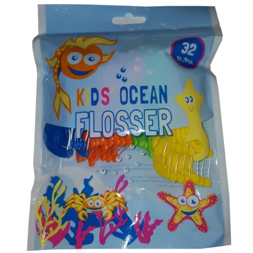 Bambini Ocean Flosser Filo interdentale 1 confezione da 32 pezzi