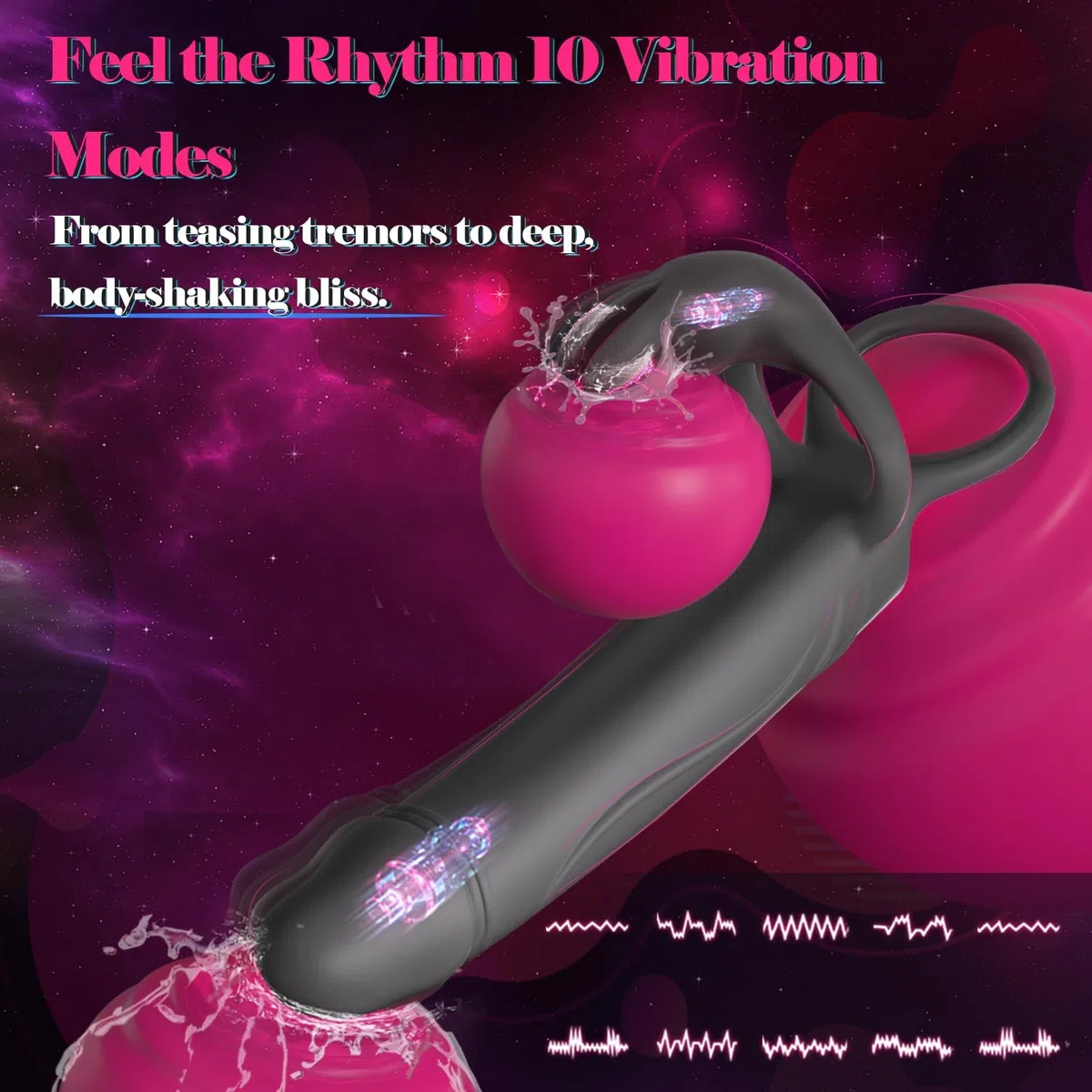 Plug anale vibrante con anello per il pene,stimolatore clitorideo rabbit,doppio dildo anale con strap-on, sex toy anale per coppie,sex toy per uomini e donne, Fatdhu,piccolo anello per pene