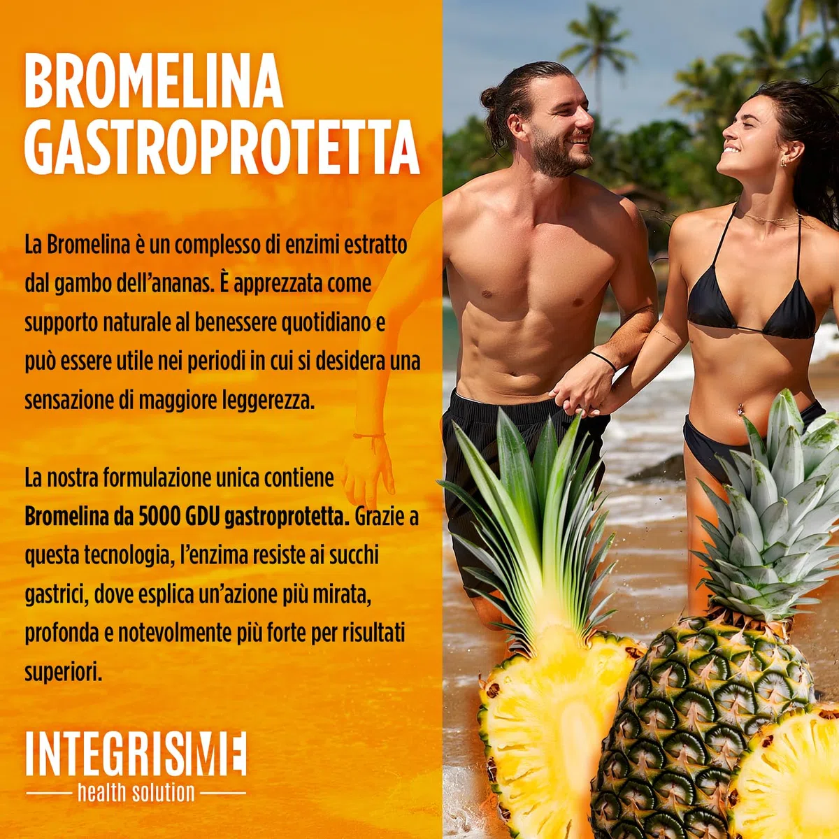 Bromelina Purissima Extra Forte 5000 GDU/g Gastroprotetta, 120 compresse - INTEGRISME