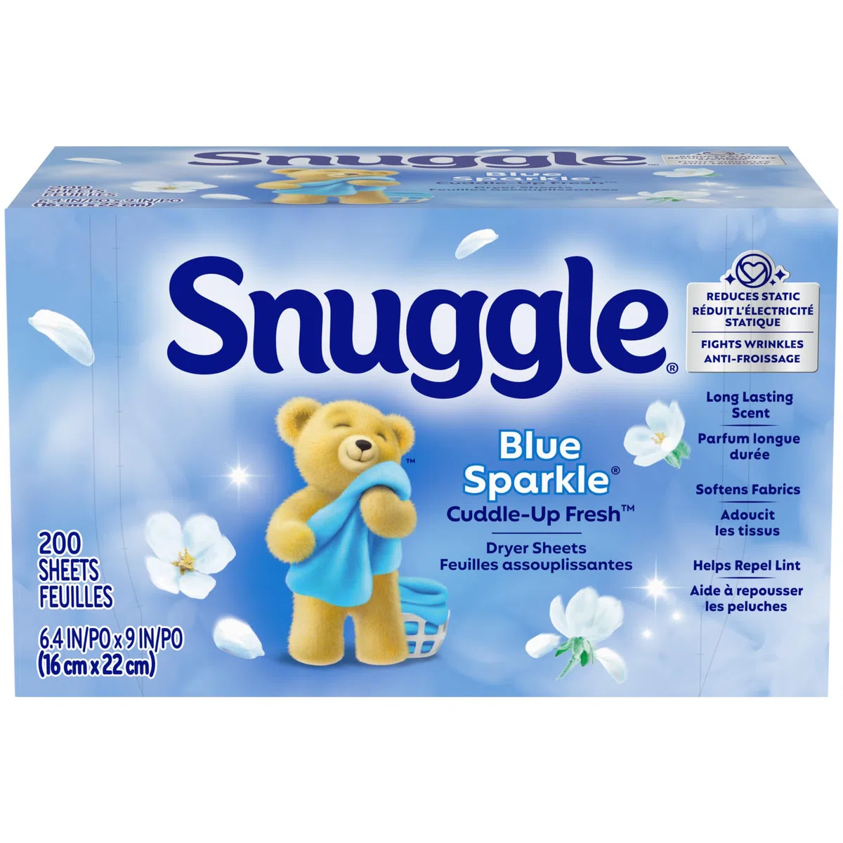 Snuggle Blu scintillante (200 foglie)